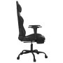 Black synthetic leather massage and footrest gaming chair by , Gaming chairs - Ref: Foro24-345419, Price: 138,35 €, Discount: %