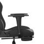 Black synthetic leather massage and footrest gaming chair by , Gaming chairs - Ref: Foro24-345419, Price: 138,35 €, Discount: %