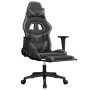 Gaming chair with massage and footrest in black gray synthetic leather by , Gaming chairs - Ref: Foro24-345438, Price: 145,62...