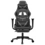 Gaming chair with massage and footrest in black gray synthetic leather by , Gaming chairs - Ref: Foro24-345438, Price: 145,62...