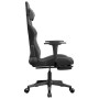 Gaming-Stuhl mit Massage und Fußstütze aus schwarzgrauem Kunstleder von , Gaming-Stühle - Ref: Foro24-345438, Preis: 145,62 €...