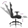 Gaming chair with massage and footrest in black gray synthetic leather by , Gaming chairs - Ref: Foro24-345438, Price: 145,62...