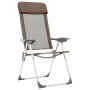 Folding camping chairs 4 units brown aluminum by vidaXL, camping furniture - Ref: Foro24-44311, Price: 194,43 €, Discount: %