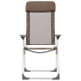 Folding camping chairs 4 units brown aluminum by vidaXL, camping furniture - Ref: Foro24-44311, Price: 194,43 €, Discount: %