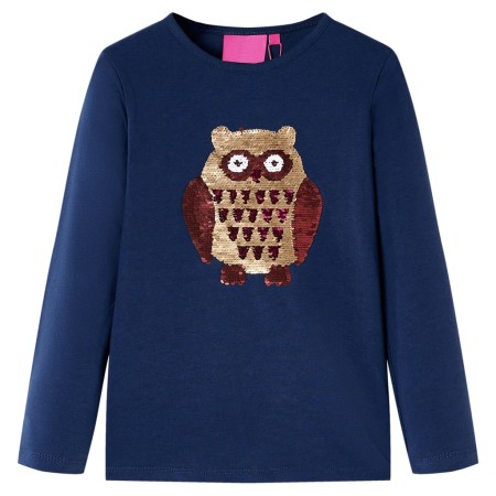 Navy blue long-sleeved children's t-shirt 92 by , Kids T-shirts - Ref: Foro24-13799, Price: 8,66 €, Discount: %