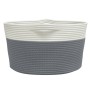 Gray and white cotton storage basket Ø40x25 cm by , Baskets - Ref: Foro24-358461, Price: 19,67 €, Discount: %