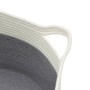 Gray and white cotton storage basket Ø40x25 cm by , Baskets - Ref: Foro24-358461, Price: 19,65 €, Discount: %