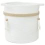 White cotton storage basket Ø38x36 cm by , Baskets - Ref: Foro24-358477, Price: 24,76 €, Discount: %