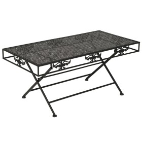 Mesa de centro plegable estilo vintage metal negro 100x50x45 cm de vidaXL, Mesas de centro - Ref: Foro24-245927, Precio: 104,...