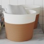 Storage baskets 2 pcs brown and white cotton Ø24x18 cm by , Baskets - Ref: Foro24-358454, Price: 16,66 €, Discount: %