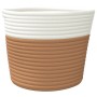 Storage baskets 2 pcs brown and white cotton Ø24x18 cm by , Baskets - Ref: Foro24-358454, Price: 16,66 €, Discount: %