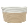 Beige and white cotton storage basket Ø40x25 cm by , Baskets - Ref: Foro24-358463, Price: 19,67 €, Discount: %