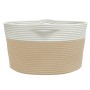 Beige and white cotton storage basket Ø40x25 cm by , Baskets - Ref: Foro24-358463, Price: 19,67 €, Discount: %