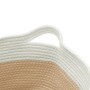 Beige and white cotton storage basket Ø40x25 cm by , Baskets - Ref: Foro24-358463, Price: 19,67 €, Discount: %