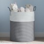 Gray and white cotton storage basket Ø38x46 cm by , Baskets - Ref: Foro24-358482, Price: 31,31 €, Discount: %