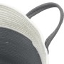 Gray and white cotton storage basket Ø38x46 cm by , Baskets - Ref: Foro24-358482, Price: 31,31 €, Discount: %