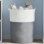 Gray and white cotton storage basket Ø49x65 cm by , Baskets - Ref: Foro24-358494, Price: 44,39 €, Discount: %