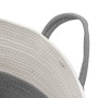 Cesta de almacenaje algodón gris y blanco Ø51x33 cm de , Cestas - Ref: Foro24-358489, Precio: 24,48 €, Descuento: %