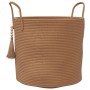 Brown cotton storage basket Ø40x35 cm by , Baskets - Ref: Foro24-358496, Price: 28,81 €, Discount: %