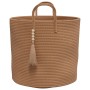 Brown cotton storage basket Ø40x35 cm by , Baskets - Ref: Foro24-358496, Price: 28,81 €, Discount: %