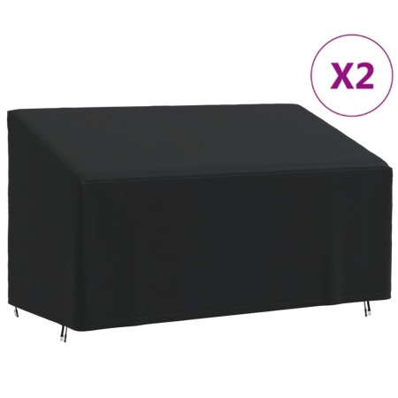 Cubiertas banco 3 plazas 2 uds tela Oxford 420D 175x85x68/94 cm de , Fundas para muebles de jardín - Ref: Foro24-3203372, Pre...