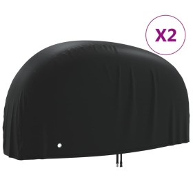 Cubiertas para bicicletas 2 uds tela Oxford 190T 200x85x110 cm de , Fundas para bicicletas - Ref: Foro24-3203408, Precio: 44,...