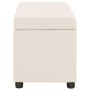 Bank with storage space 116 cm polyester cream color by , Benches for halls and storage - Ref: Foro24-281319, Price: 160,53 €...