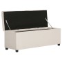 Bank with storage space 116 cm polyester cream color by , Benches for halls and storage - Ref: Foro24-281319, Price: 160,53 €...