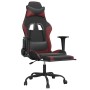 Gaming chair with massage, footrest, synthetic leather, black and red wine. by , Gaming chairs - Ref: Foro24-345418, Price: 1...