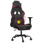 Gaming chair with massage, footrest, synthetic leather, black and red wine. by , Gaming chairs - Ref: Foro24-345418, Price: 1...