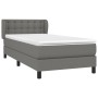 Box spring bed with dark gray fabric mattress 80x200 cm by , Beds and slatted bases - Ref: Foro24-3126518, Price: 278,25 €, D...