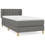 Box spring bed with dark gray fabric mattress 80x200 cm by , Beds and slatted bases - Ref: Foro24-3127078, Price: 269,25 €, D...