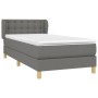 Cama box spring con colchón tela gris oscuro 80x200 cm de , Camas y somieres - Ref: Foro24-3127078, Precio: 285,99 €, Descuen...