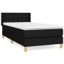 Cama box spring con colchón tela negro 80x200 cm de , Camas y somieres - Ref: Foro24-3130547, Precio: 263,09 €, Descuento: %