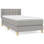 Cama box spring con colchón tela gris claro 80x200 cm de , Camas y somieres - Ref: Foro24-3130545, Precio: 299,04 €, Descuent...