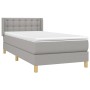 Boxspringbett mit hellgrauer Stoffmatratze 80x200 cm von , Betten und Lattenroste - Ref: Foro24-3130545, Preis: 278,25 €, Rab...