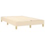 Cama box spring con colchón tela color crema 120x200 cm de , Camas y somieres - Ref: Foro24-3140926, Precio: 389,51 €, Descue...