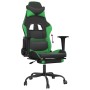 Gaming-Stuhl mit Fußstütze Kunstleder schwarz grün von , Gaming-Stühle - Ref: Foro24-3143656, Preis: 112,53 €, Rabatt: %