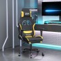 Gaming chair with black and yellow fabric footrest by , Gaming chairs - Ref: Foro24-3143726, Price: 130,99 €, Discount: %