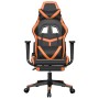 Gaming chair with footrest in black and orange synthetic leather by , Gaming chairs - Ref: Foro24-3143682, Price: 139,89 €, D...