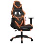 Gaming chair with footrest in black and orange synthetic leather by , Gaming chairs - Ref: Foro24-3143682, Price: 139,89 €, D...