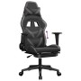 Silla gaming con reposapiés cuero sintético negro gris de , Sillones para videojuegos - Ref: Foro24-3143680, Precio: 145,62 €...