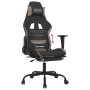 Gaming-Stuhl mit Fußstütze aus schwarzem und taupegrauem Stoff von , Gaming-Stühle - Ref: Foro24-3143724, Preis: 132,99 €, Ra...