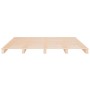 Solid pine wood pallet bed 135x190 cm by , Beds and slatted bases - Ref: Foro24-821432, Price: 143,99 €, Discount: %