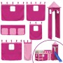 Cortinas para cama alta con torre poliéster rosa de , Accesorios para camas y somieres - Ref: Foro24-835924, Precio: 47,98 €,...