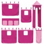 Cortinas para cama alta con torre poliéster rosa de , Accesorios para camas y somieres - Ref: Foro24-835924, Precio: 47,98 €,...