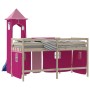 Cortinas para cama alta con torre poliéster rosa de , Accesorios para camas y somieres - Ref: Foro24-835924, Precio: 47,98 €,...