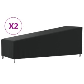 Cubiertas para tumbonas 2 uds tela Oxford 420D 210x80x45/75 cm de , Fundas para muebles de jardín - Ref: Foro24-3203384, Prec...