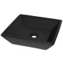 Lavabo cuadrado de cerámica negro 41,5x41,5x12 cm de vidaXL, Lavabos - Ref: Foro24-142739, Precio: 58,08 €, Descuento: %