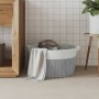 Gray and white cotton storage basket Ø40x25 cm by , Baskets - Ref: Foro24-358462, Price: 18,13 €, Discount: %